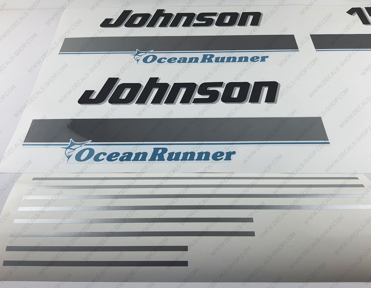 Johnson 150hp FastStrike V6 Decal Kit – 1991-1996 Reproductions, USA Made